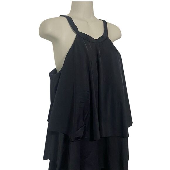 Fit 4 U Womens Size 20W Tiered Ruffle Swim Romper One Piece Swimsuit Black - Picture 8 of 14